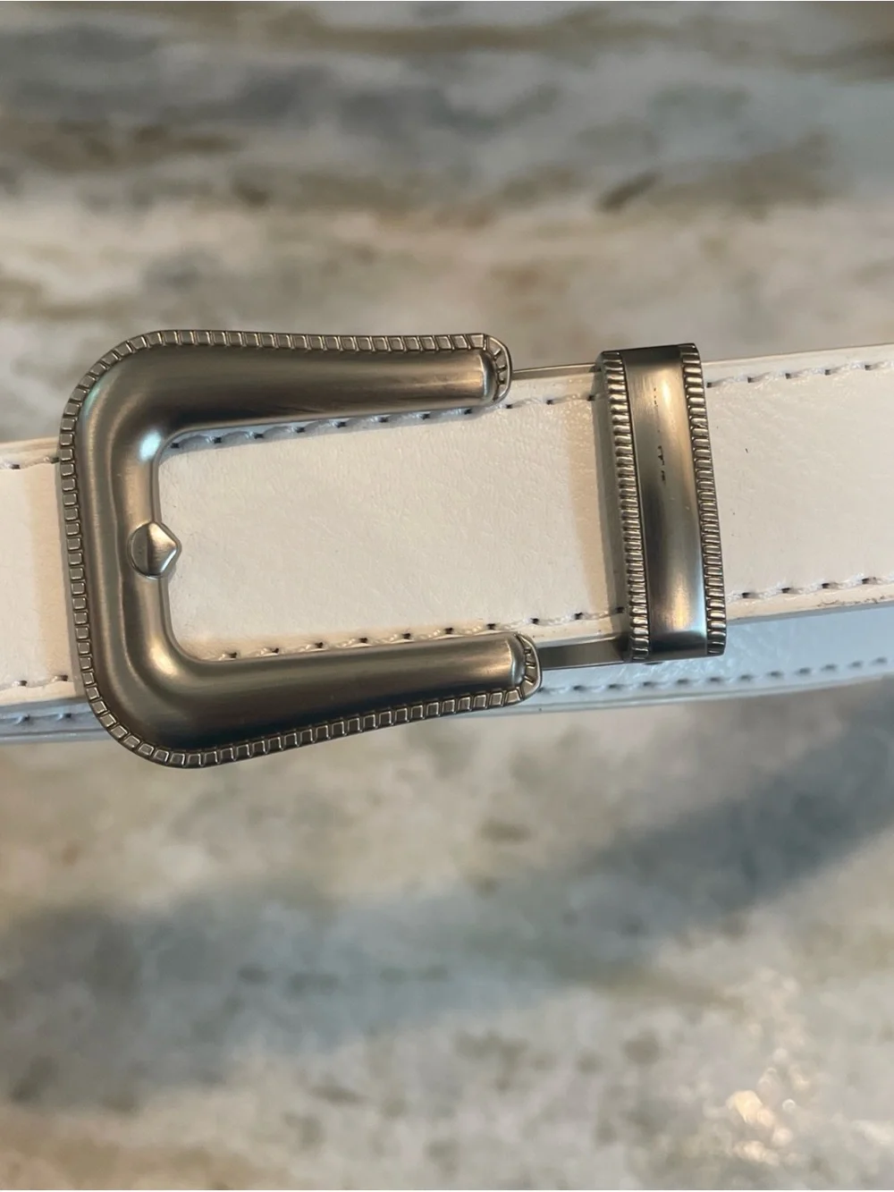 Nexbelt Women’s Dakota Dress Ratchet Belt Size 28 White Leather 1 Inch Wide